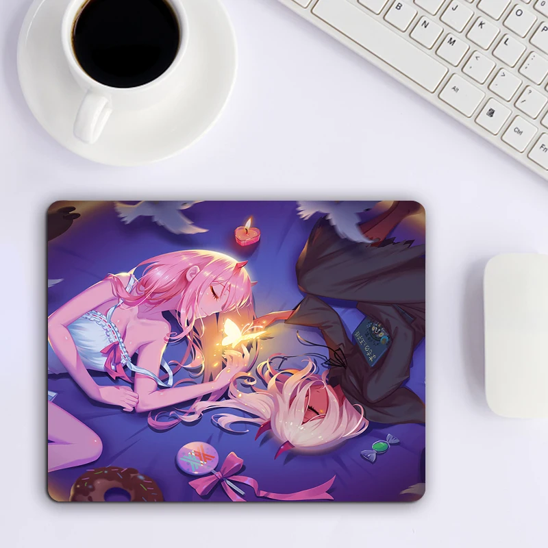 

Zero Two Darling In The Franxx Anime Small Mouse Pad XS Kawaii Girl Office Desk Mat Laptop Accessories Rubber Anti-skid Mousepad