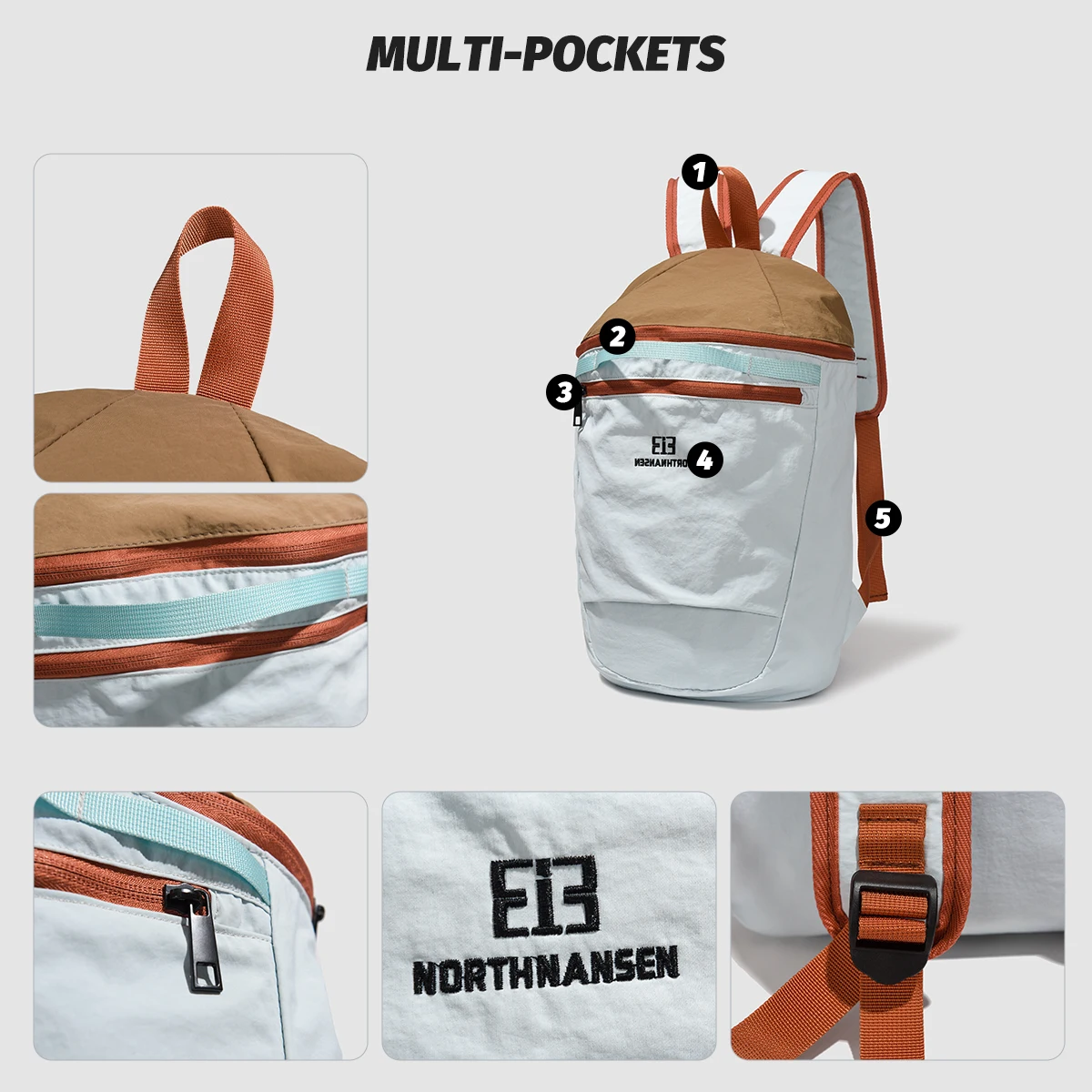 Outdoor Travel Backpack Sports Backpack Men's Ultra-Light Portable Travel Skin Mountaineering Backpack Women's Waterproof Foldableable Large-Capacity School Bag College Student Work Clothing