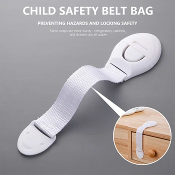 10-50PCS Baby Safety Lock No Drilling Child Safety Strap Locks Versatile Kids Proof for Cupboards Door Window Refrigerator 3
