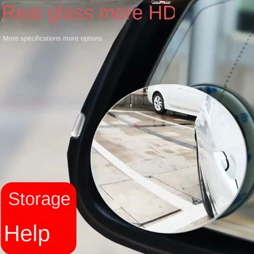 360 Degree Adjustable Small round Car Blind Spot Rear View Mirror Wide Angle Convex Auxiliary Rearview Mirror for Vehicle Safety