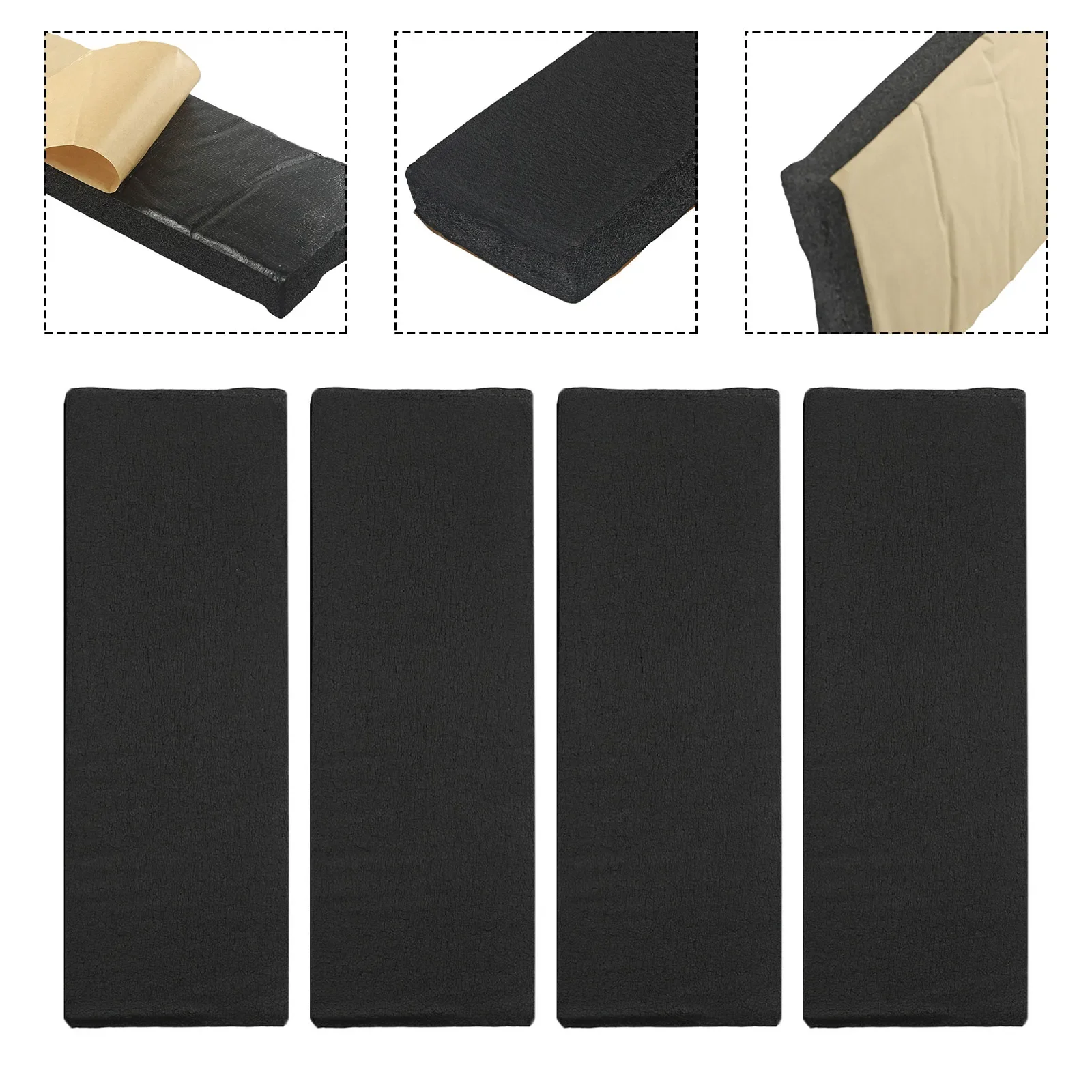 Car Door Protector 4pcs Garage Wall Anticollision Strip 30*10*3cm Rubber Plastic Foam Block Wear-resistant Heatproof Parts