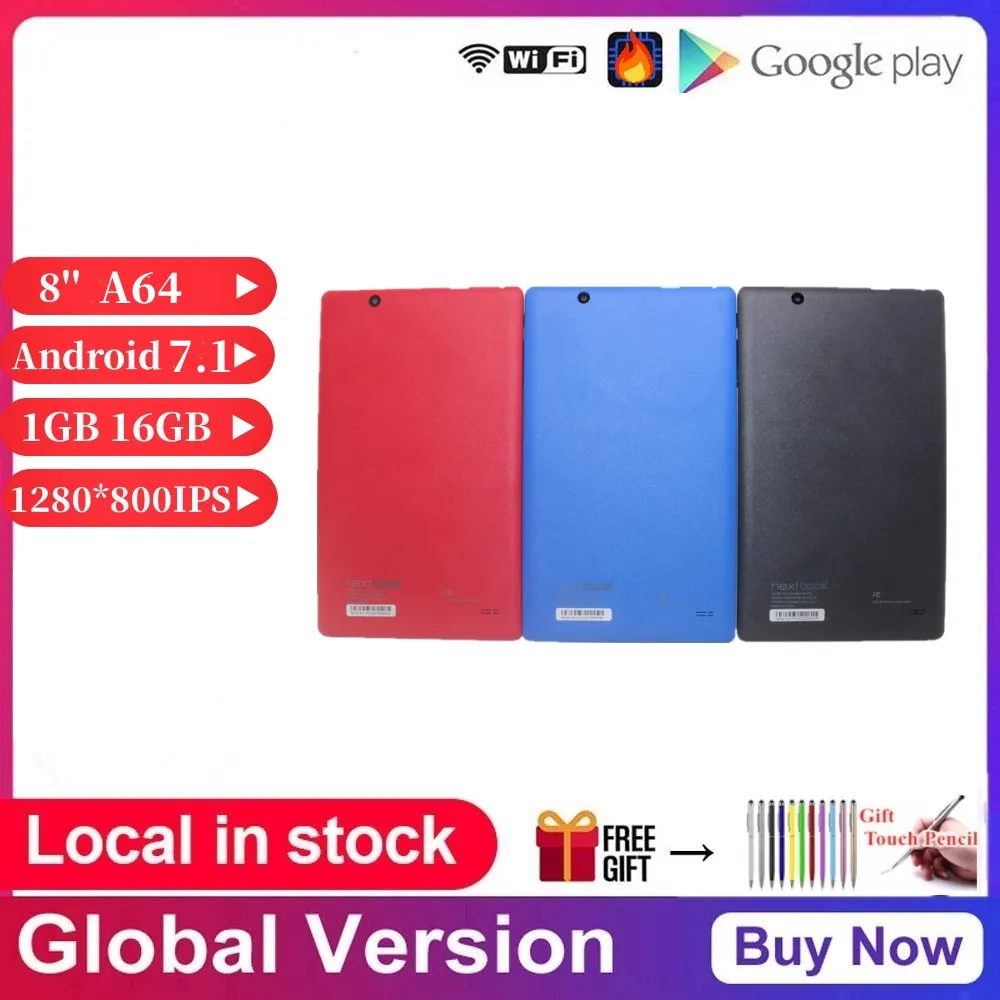 Google Play 8'' Android 7.1 Netbook Allwinner A64 Quad Core 1gb Ram