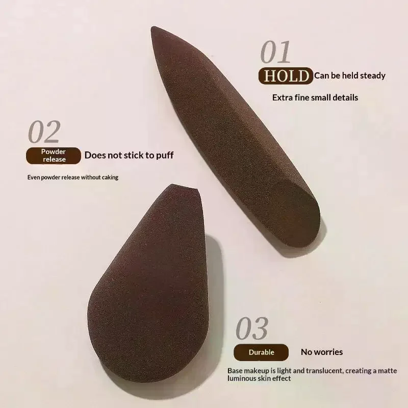 Spugne Dettagliate per il Trucco, Applicatori per Fondotinta in Polvere e Crema, Strumenti Cosmetici per Contorno e Illuminante - immagine 2