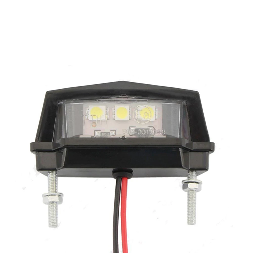 Universal Motorcycle LED Tail Light Plastic License Plate Lamp