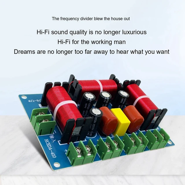 Crossover Audio 3 Vie 200W 2 Pezzi - Divisore Frequenza Per Altoparlanti Treble, Midrange, Bassi