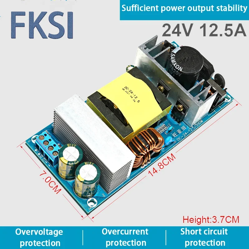 AC-DC5V 12V 24V Switching Power Supply โมดูลเปลือย Board85-265V ถึง 12V17 24V12.5A สวิทช์ Overcurrent ป้องกันการลัดวงจร 1