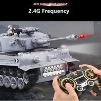 47CM 1:18 Scale Germany 2A6 Russia T90 main Battle RC Tank 789 2.4G Smoke And Bullet Lanuch Army Battle Model Military Tank Toy 1