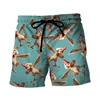 Funny Chicken Graphic Bermudas Hawaiian Boardshorts Rooster Board Shorts Male Trousers Boy Trunks Kids Beach Shorts Short Pants 3