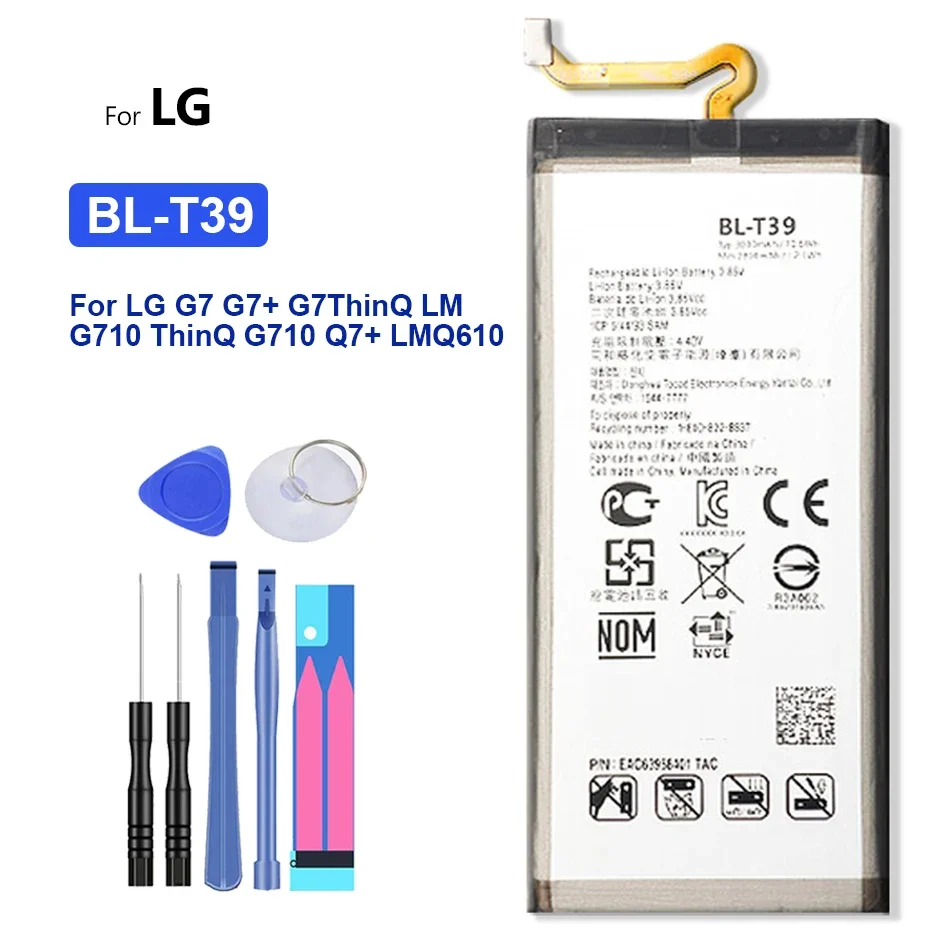 

BL-T39 Battery For LG G7 G7+ G7ThinQ LM G710 ThinQ G710 Q7+ LMQ610 BL T39 Mobile Phone Bateria + Free Tools + Tracking Number