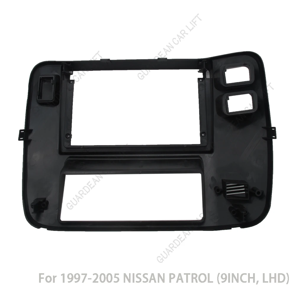 닛산 순찰 1997-2005(9 인치) 자동차 라디오 Fascias GPS MP5 안드로이드 스테레오 DVD 플레이어 2 Din 헤드 유닛 패널 대시 프레임 트림 키트