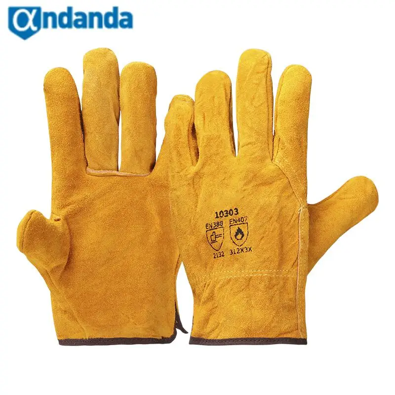 ladies safety boots Andanda Work Gloves Security Protection Industrial Palm Dipped Nitrile Gloves Mechanical Repairing Abrasion Resistance Gloves welding protective clothing