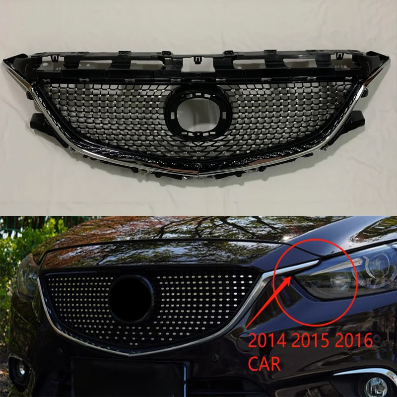 な*様 マツダ GJアテンザ（2014年式 前期型）オートエクゼ製 フロントバン フロントバンパーメッシュグリルマツダ6アテンザgj gl 2014 2015 2016