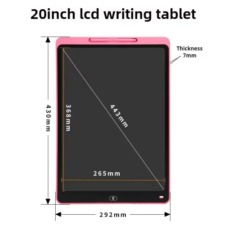 Tavoletta LCD da 16/20 Pollici per Scrittura, Tablet Magico Ecologico per Bambini, Giocattolo Cancellabile e Riutilizzabile con Stilo, Regalo Sostenibile - immagine 5