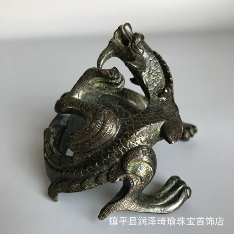 

Bronze ornament, four treasures of the study, pen holder, dragon pen holder, desktop ornament