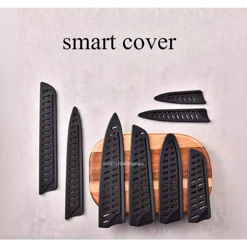 1pcs New Kitchen Knife Sheath Black Plastic Knife Covers Blade Protector Cover Guards Case Kitchen Accessories Practical knife cover