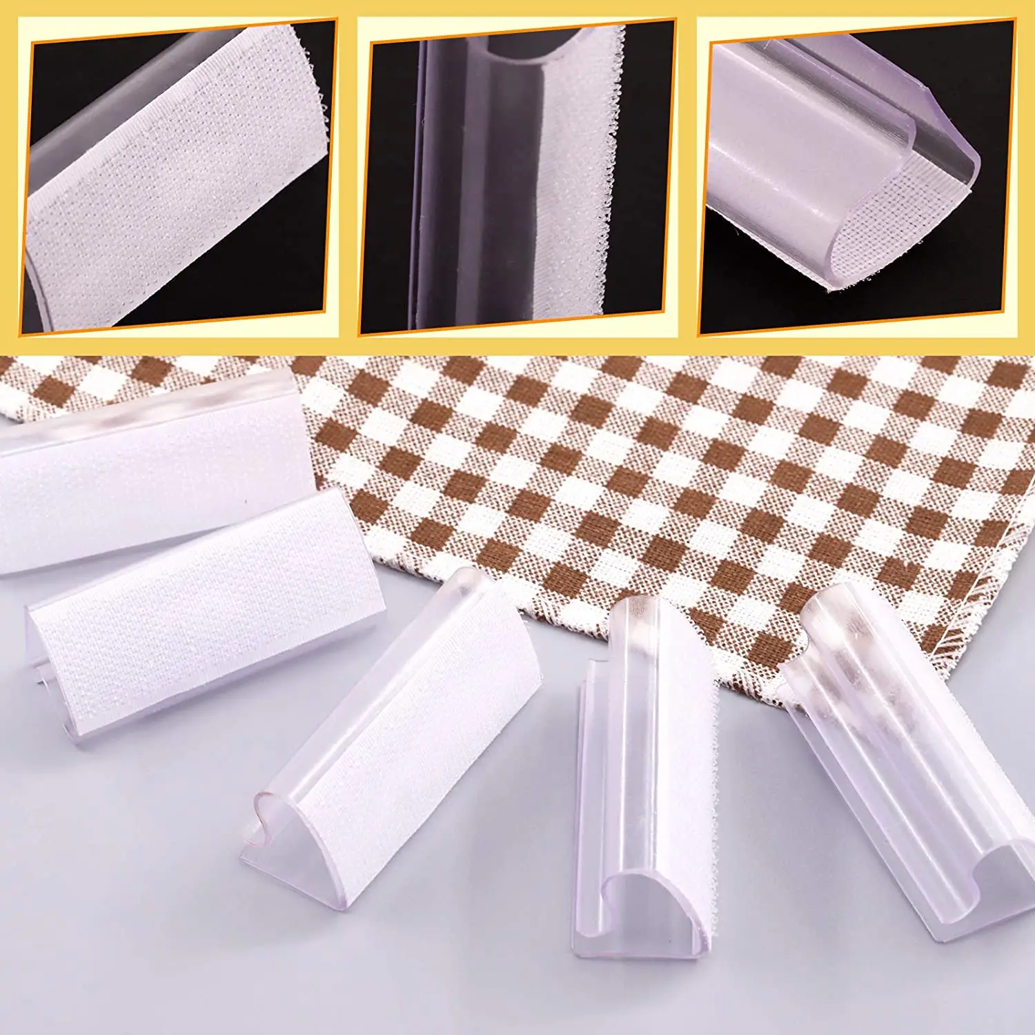 6Pcs 테이블 스커트 클립 테이블 커버 지우기 식탁보 클립 테이블 가장자리 클립 테이블 가장자리 1cm  2.5cm 용 야외 피크닉 연회