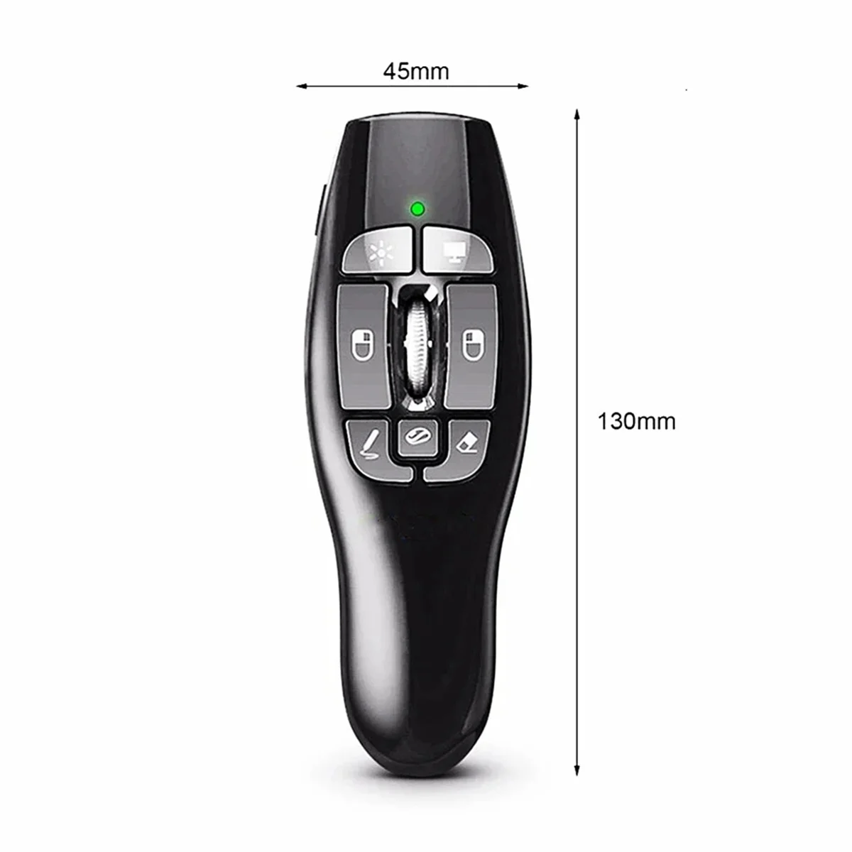 A04R-F9 2.4GHz Mini Wireless Air Flying Mouse Multimedia Somatosensory Ergonomic Palm-Sized Remote Control for Wedding Speech