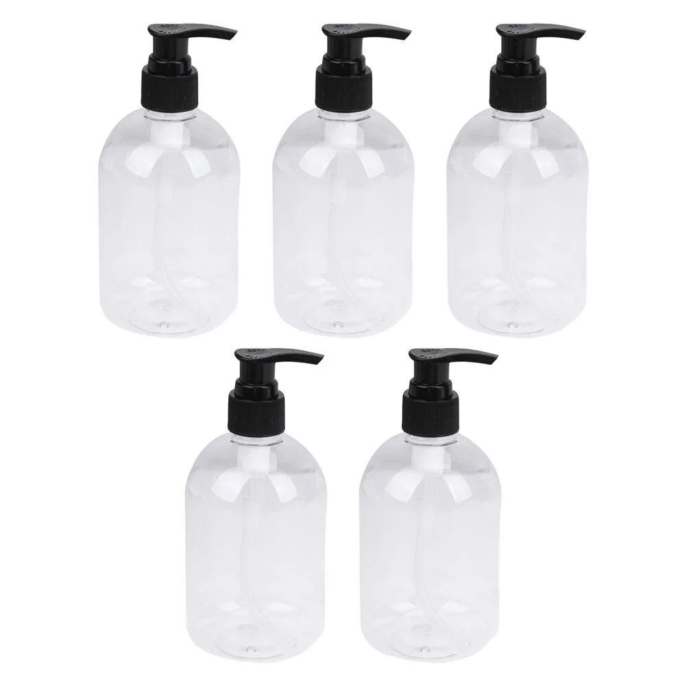 

5 Pcs Spray Bottle Travel Bottles Clear Lotion with Pump Empty Shampoo Container