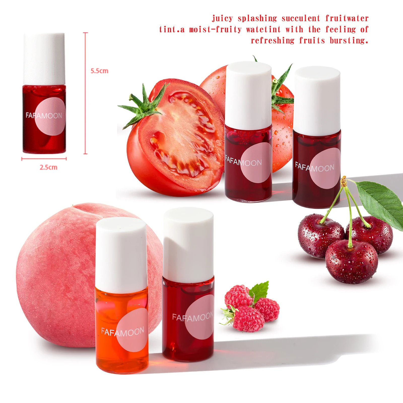 Watertint Dye lip makeup lip glaze lip tint lip stain makeup cheek blusher lip gloss lip lacquer Lip Stain Cherry Juice Lip Gloss Tint Non-stick Liquid Lipstick Waterproof Lips Cheek Dual Use Rouge Water Makeup