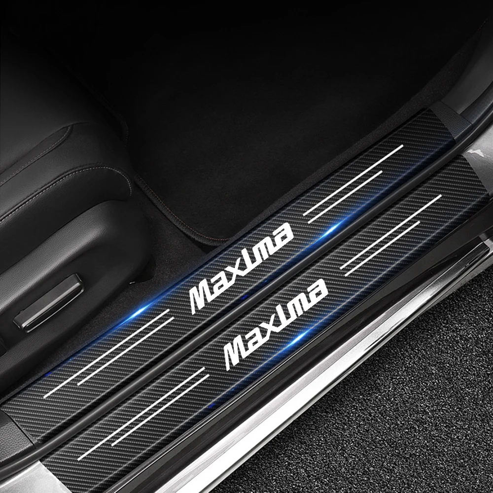 For Nissan Maxima Carthreshold Bar Carbon Fiber Sticker Protector Strip