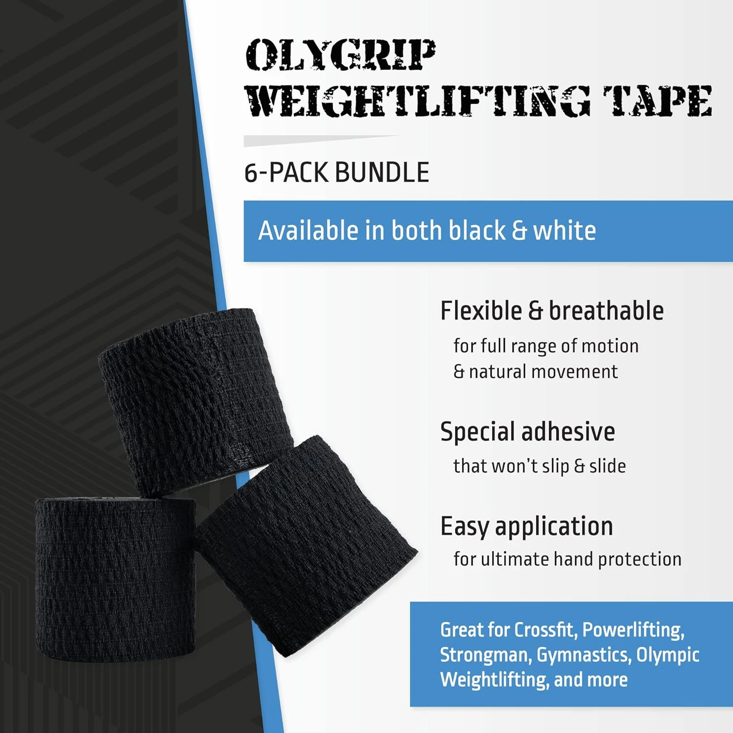 High-quality, durable weightlifting tape for peak performance and protection. Perfect for professional athletes and gym enthusia