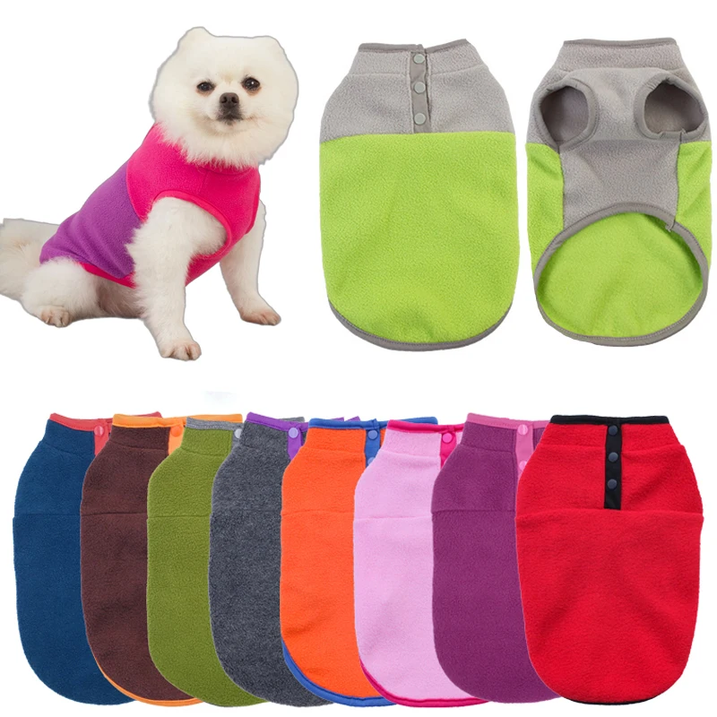 

Dog Autumn Winter Vest Warm Fleece Puppy Coat for Small Dogs Clothes Pet Soft Jacket French Bulldog Costumes Chihuahua Apparel