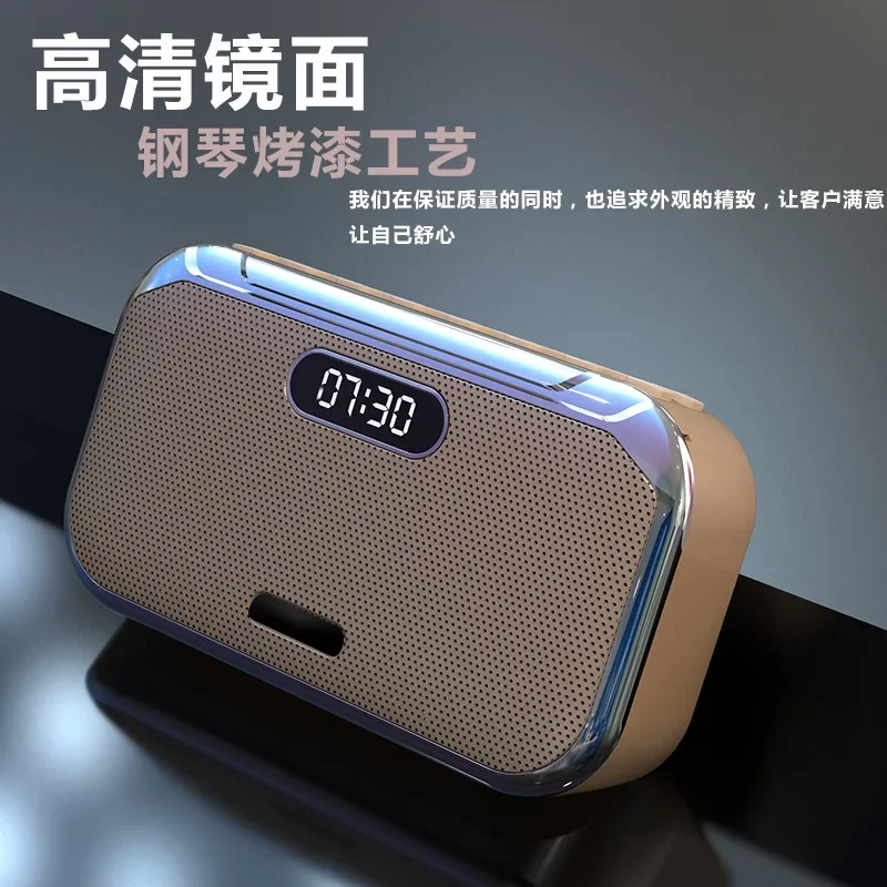 

48764lkmfjn23456 portable subwoofer desktop colorful steel gun Bluetooth mini speaker