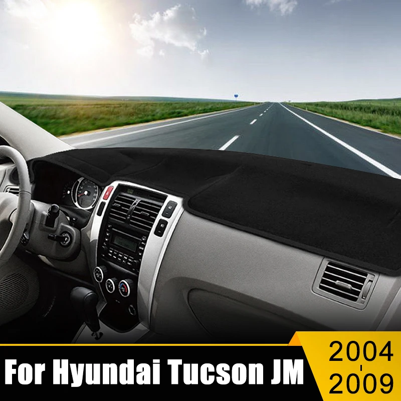 

For Hyundai Tucson JM 2004 2005 2006 2007 2008 2009 Car Dashboard Cover Avoid Light Pad Sun Shade Anti-UV Carpets Non-Slip Mat
