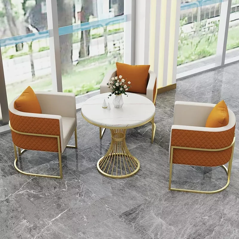 YOUTAI Multifunctional Northern European Leisure Cafe Reception Room Metal Sofa Furniture Set