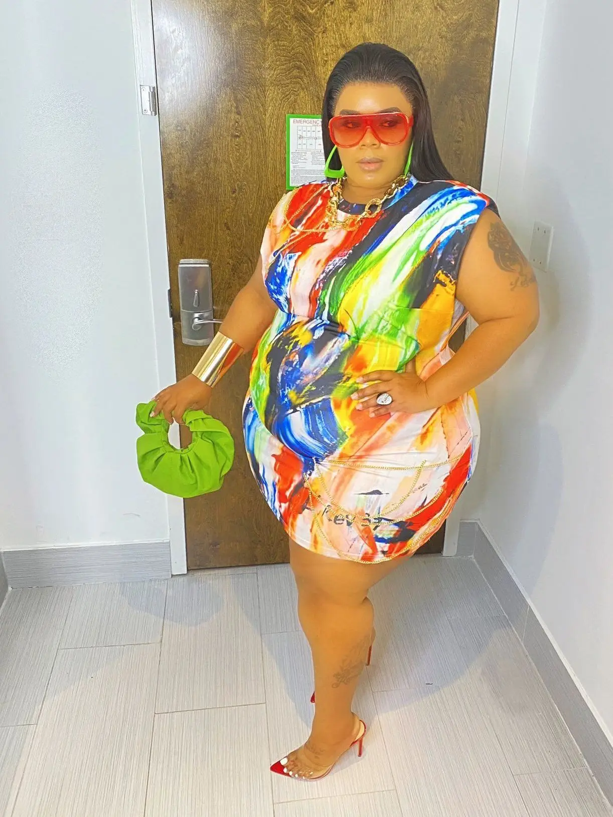 Plus Size Women 5xl Dresses Tie Dye Print Club Dresses 2022 Summer Party Elegant Skirts Lady Fashion Casual Wholesale Clothes