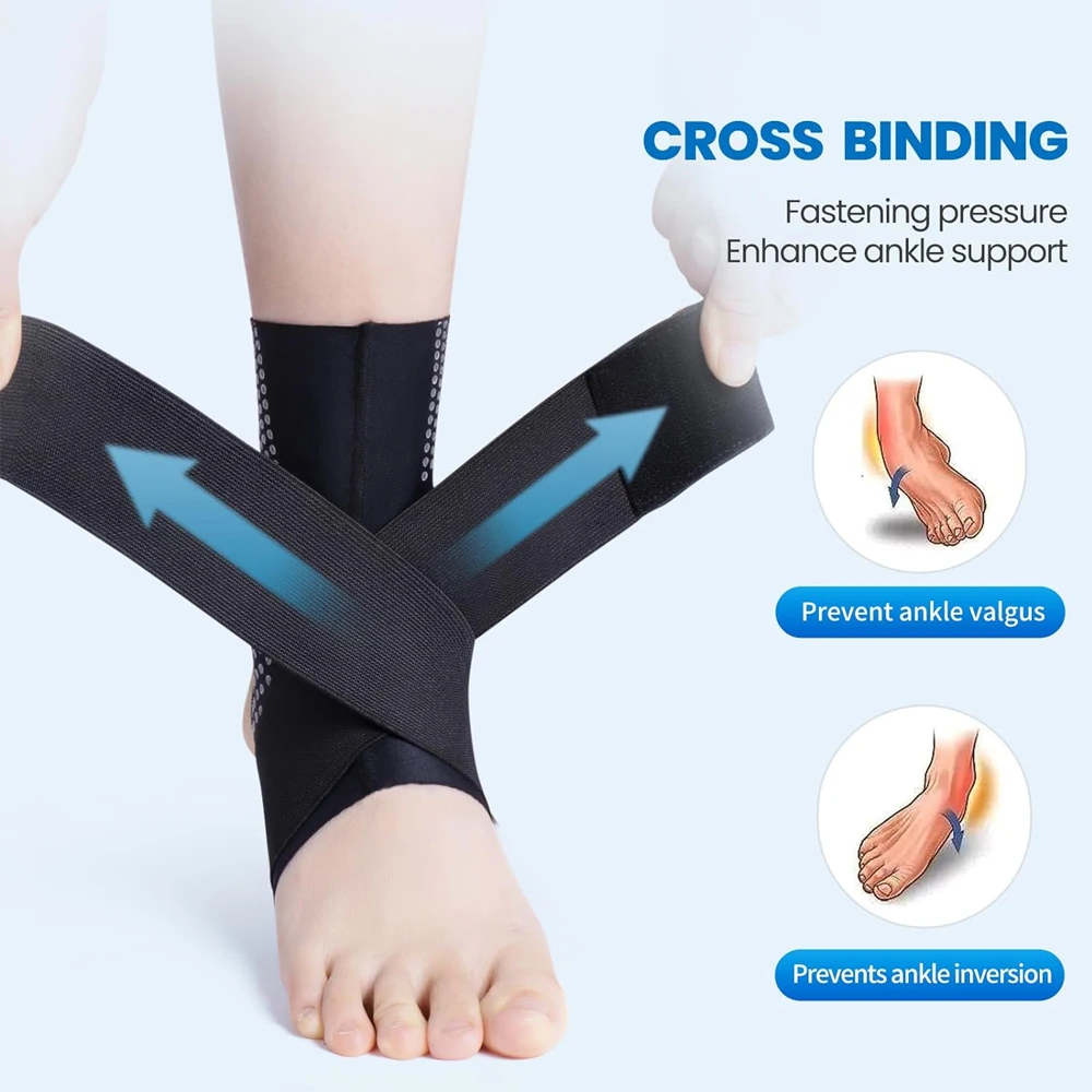 Adjustable Compression Ankle Sleeve Socks Brace for Tendonitis Swelling Pain 1Pcs Women Men