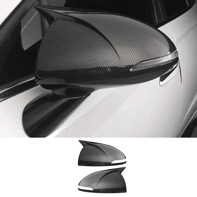 

Carbon Fiber Car Rearview Mirror Cover Side Door Mirror Shell Decoration Trim For Hyundai Sonata DN8 2020 2021