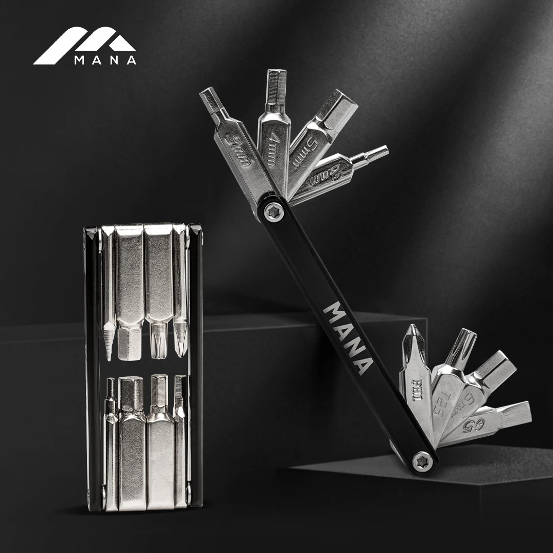 MANA Bicycle Mini Repair Tool 8 In 1 Multi Functional Portable Mini Tool With Multiple Size Specifications Suitable