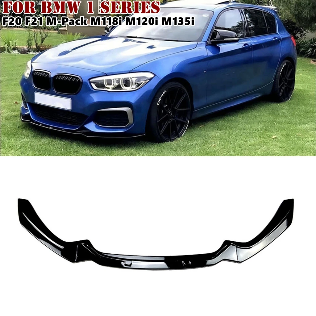 

Front Bumper Lip Splitter M-Pack Style Spoiler For BMW 1-Series F20 F21 2015-2019 LCI 116i 118i 120i M135 M140i Carbon Look