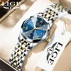 LIGE Top Luxury Elegant Watch for Women Waterproof Luminous Date Ladies Watch Stainless Steel Quartz Women's Watches Girl Reloj 2