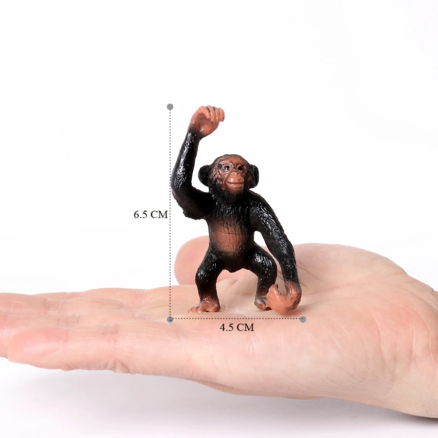 Realistische Dschungel Primattiere Schimpanse Mandrill Gibbons Indri Lemur Golden Monkey Modell Actionfigur Lernspielzeug – Detail 19