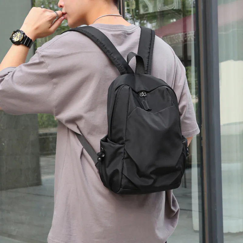 Mini Men's Backpack Fashion Small Black Shoulder School Bag for Man 2024 Canvas Designer Waterproof Sports Travel Male Backpacks