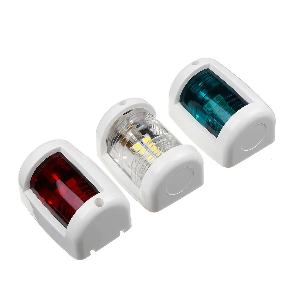 

1pc Mini LED Harbor Navigation Light Fits For Port/Starboard Boat/Yacht Marine Red/ Blue/ White 0.85W DC12V IP66 Waterproof Lamp