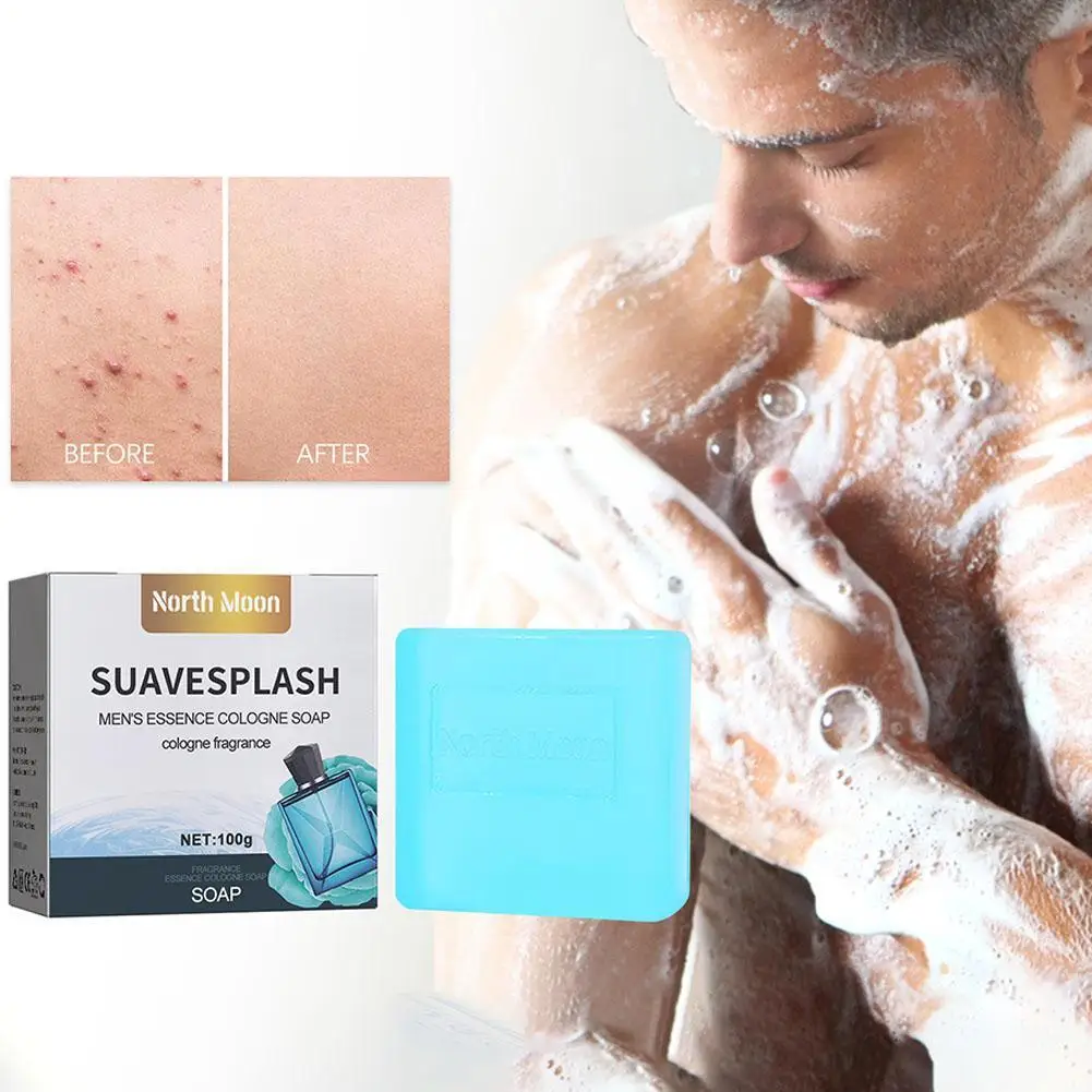 

Face Wash Soap For Men Cologne Fragrance Handmade Soap Gentle Refreshing Oil Control Anti Acne Body Bath Soap 100g