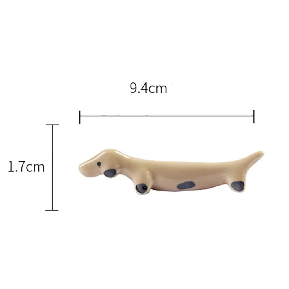 Cute Little Animal Ceramic Chopstick Holder Creative Sausage Dog Dining Table Small Decoration Hotel Restaurant Chopstick Pillow