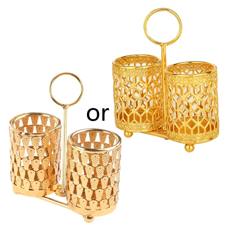 270F Durable Chopsticks Spoon Rack Large Capacity Kitchen Accessories Metal Golden Utensil Hanging Holder Strong Load Bearing