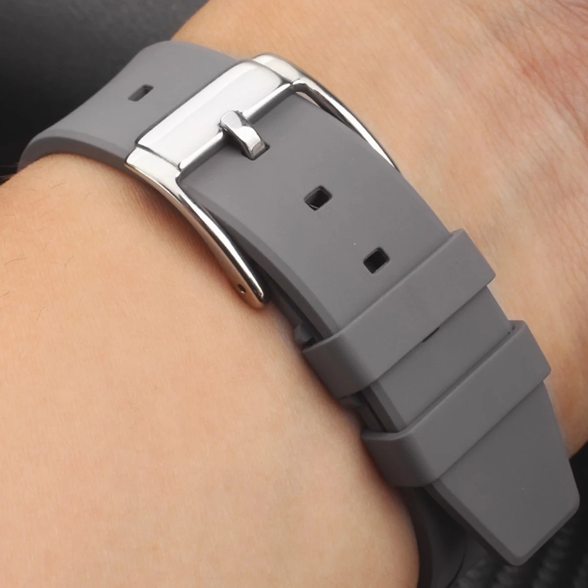 Soft Silicone Waterproof Sport Wristband - Universal Fit Rubber Watchband