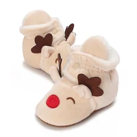 Infant Newborn Booties Santa Foot Socks Baby Christmas Boots Lovely Snowflake Santa Design Winter Warm Slippers Anti-Slip Shoes 2