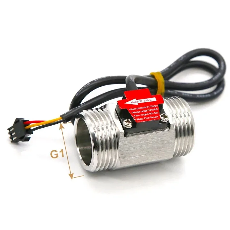 Intelligent Electronic digital flowmeter meter water flow sensor measuring flow temperature velocity integration G1 G1/2