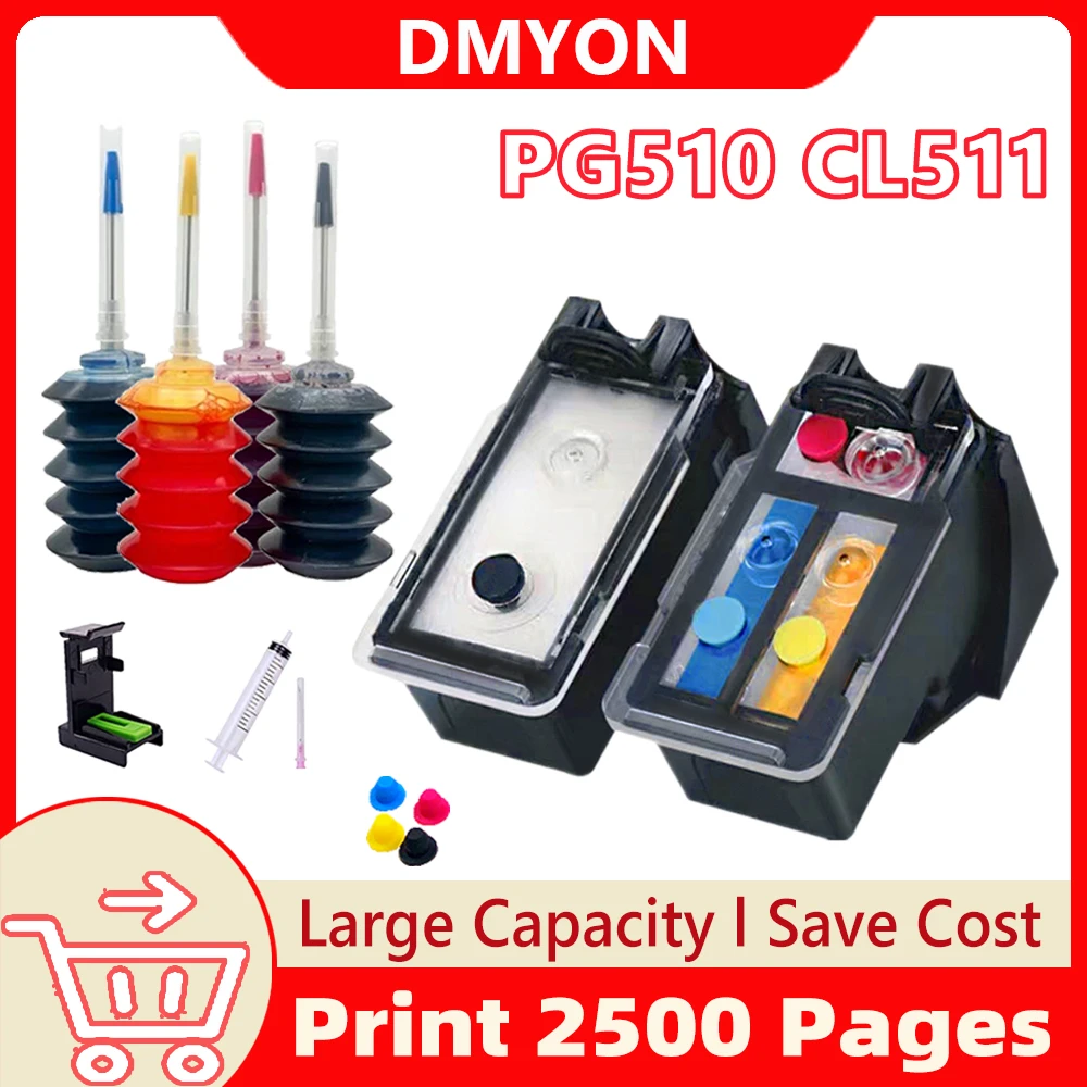Antipoison Lil Thespian Compatible Pg510 Cl511 510 511 Ink Cartridge For Canon 510.00 Mp250 Mp280  For Canon Pixma Mp240 Mp260 Mp480 Mp490 Ip2700 Mp499 - Ink Cartridges -  AliExpress