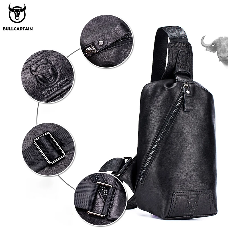 Borsa petto BULLCAPTAIN per uomo in pelle - immagine 3