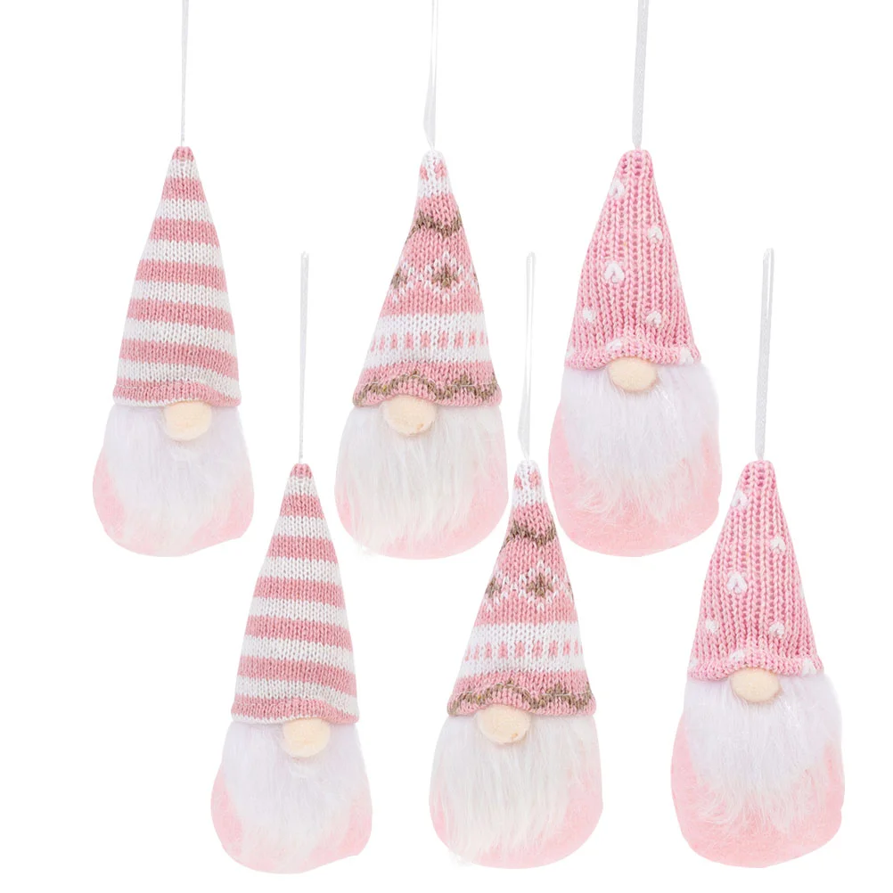 

6Pcs Adorable Rudolph Hanging Ornaments Christmas Tree Pendants Xmas Faceless Ornaments