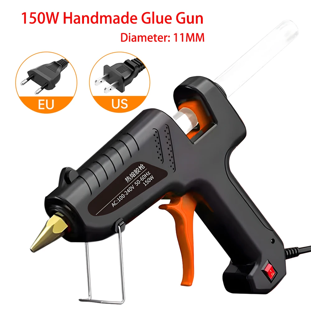 Hot Melt Glue Gun 110V/220V Switch 11mm Glue Stick Industrial Adhesive Electric Heat Temperature Repair Tool