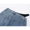 a Letter Luxury Brand Design Fake Two Pieces Denim Short  Mini Skirt For Women Sexy Fashion Y2k Wang Minifalda Dress Clothes 6