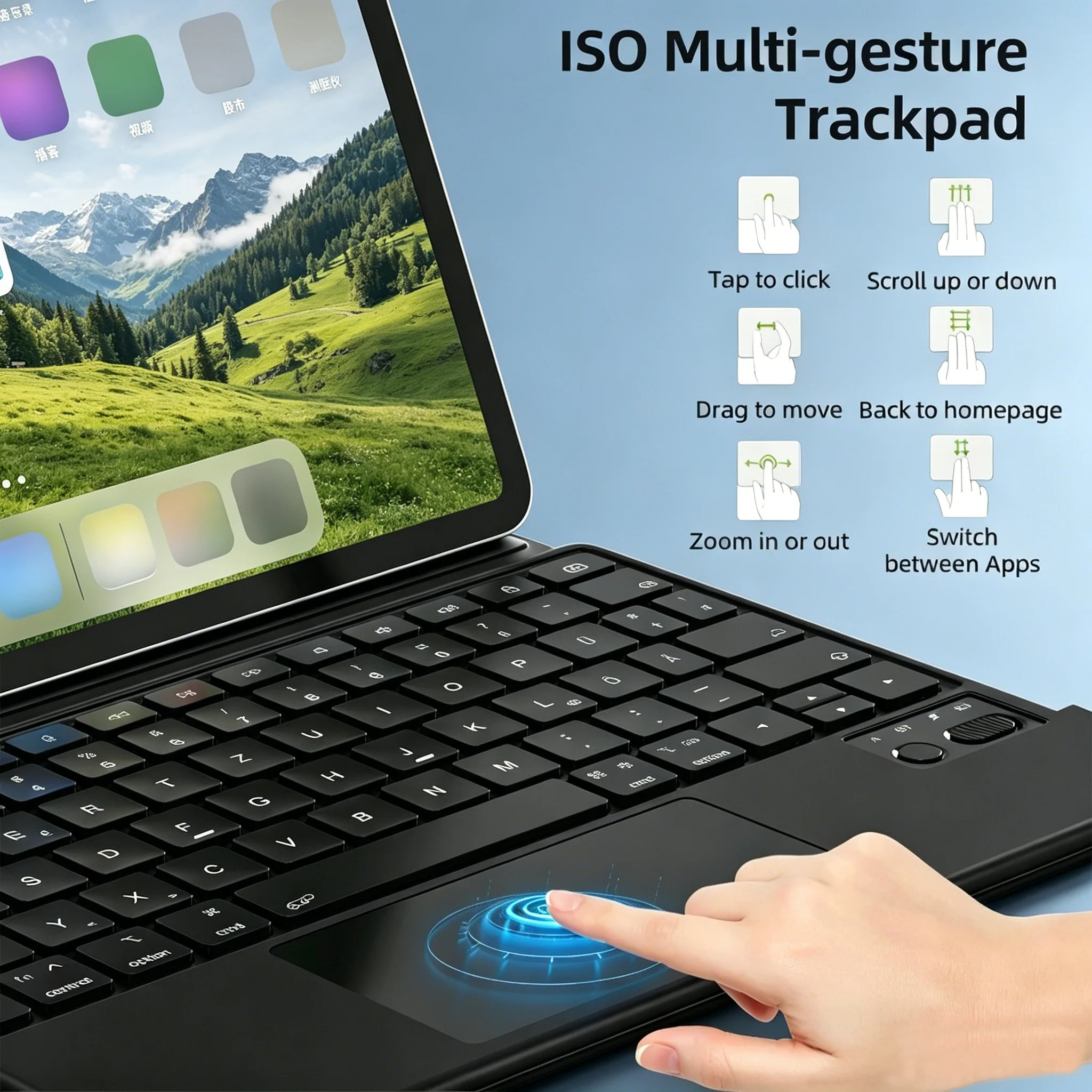 Ultra Slim Backlit Magnetic Keyboard Case
